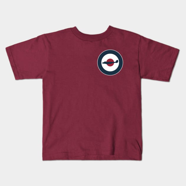 RAF Gloster Meteor (Small logo) Kids T-Shirt by TCP